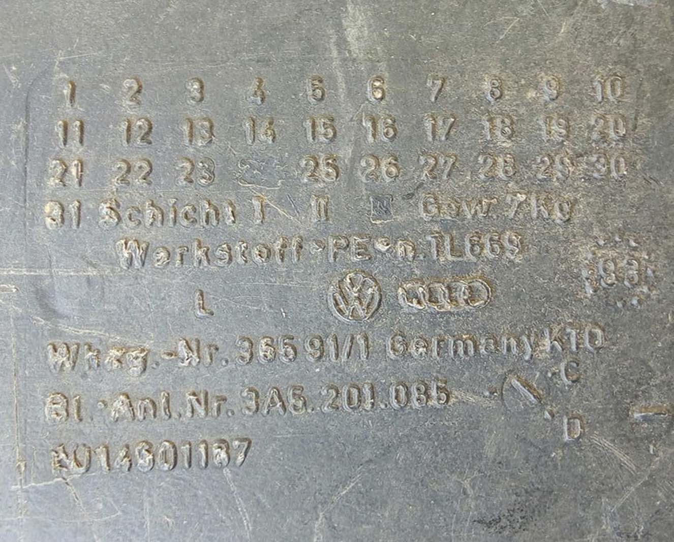 Бак топливный Volkswagen Passat B4 седан бензин 3A5201085 - купить в Минске